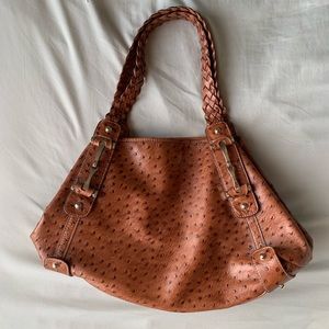 VINTAGE GUCCI Ostrich Leather Shoulder Bag